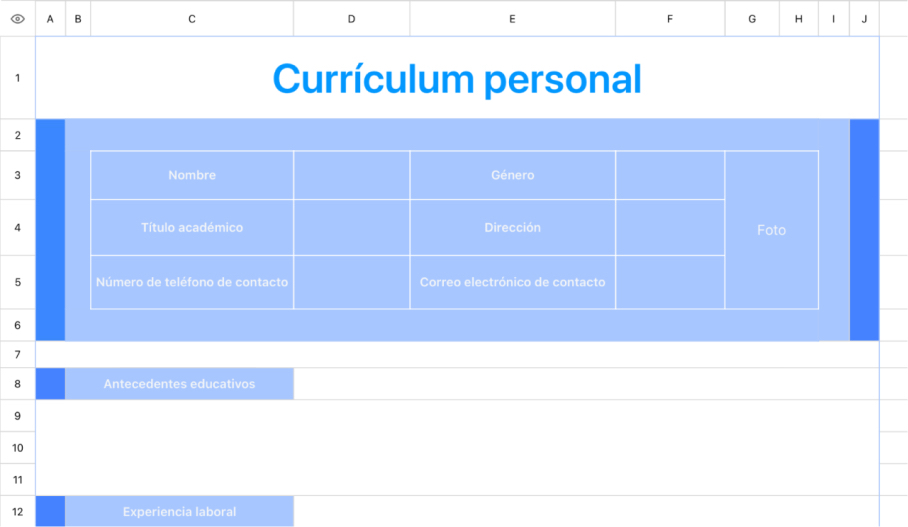 Currículum personal de búsqueda de empleo 4